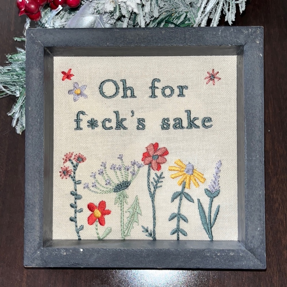 Mini frame ‘oh for f*ck’s sake’